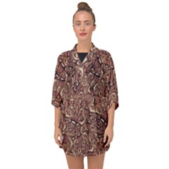 Human Spider Mutant Creatures Motif Random Pattern Half Sleeve Chiffon Kimono by dflcprintsclothing
