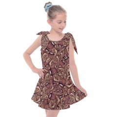 Human Spider Mutant Creatures Motif Random Pattern Kids  Tie Up Tunic Dress by dflcprintsclothing