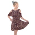 Human Spider Mutant Creatures Motif Random Pattern Kids  Shoulder Cutout Chiffon Dress View1