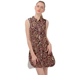 Human Spider Mutant Creatures Motif Random Pattern Sleeveless Shirt Dress by dflcprintsclothing