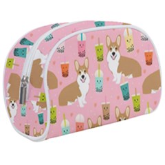 Corgi Bubble Boba Tea Pink Pattern Make Up Case (medium) by Salmanaz77