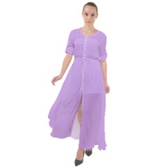 Luscious Lavender Hex #cca3e7 Waist Tie Boho Maxi Dress by dressshop