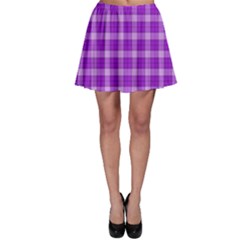 Purple Plaid Tartan 3 Skater Skirt by dressshop