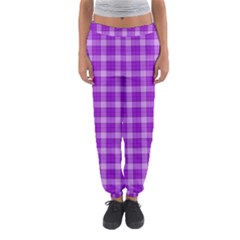 Purple Plaid Tartan 3 Women s Jogger Sweatpants by dressshop