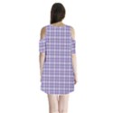 Purple Plaid Tartan 2 Shoulder Cutout Velvet One Piece View2