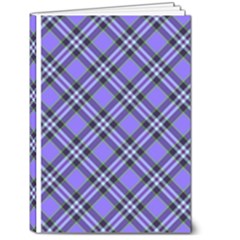 Blue Tartan Plaid 1 Diagonal 5  X 7  Hardcover Notebook by dressshop