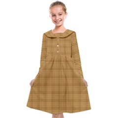 Autumn Fall Plaid Tartan 1 Kids  Midi Sailor Dress by dressshop