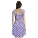 Purple Plaid Tartan 2 Diagonal Split Back Mini Dress  View2