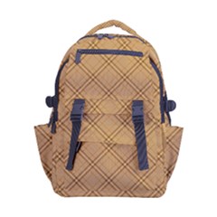 Autumn Fall Plaid Tartan 1 Diagonal Carry-on Double Buckle Travel Backpack by dressshop