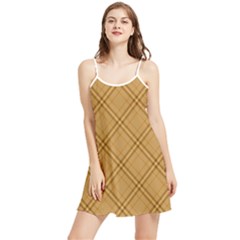 Autumn Fall Plaid Tartan 1 Diagonal Summer Frill Dress by dressshop
