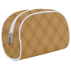 Autumn Fall Plaid Tartan 1 Diagonal Make Up Case (medium) by dressshop