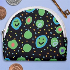 Doodle Dot Drawing Horseshoe Style Canvas Pouch by Salmanaz77