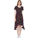 Pattern Ha Ha Ha  Abstract Black Dark Doodle Hahaha Pattern Physco High Low Boho Dress View1