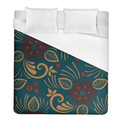 Flowers Floral Retro Flower Texture Duvet Cover (full/ Double Size) by Salmanaz77
