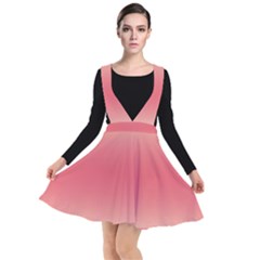 Cream Yellow To Crimson Red Bilinear Gradient Plunge Pinafore Dress by GradientsOmbre