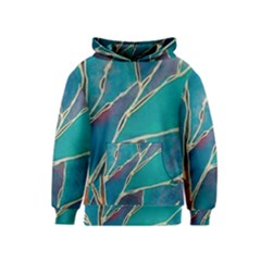 Aqua Batik, Abstract, Colorful Kids  Pullover Hoodie by kyorashop23