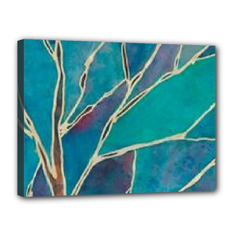 Aqua Batik, Abstract, Colorful Canvas 16  X 12  (stretched) by kyorashop23
