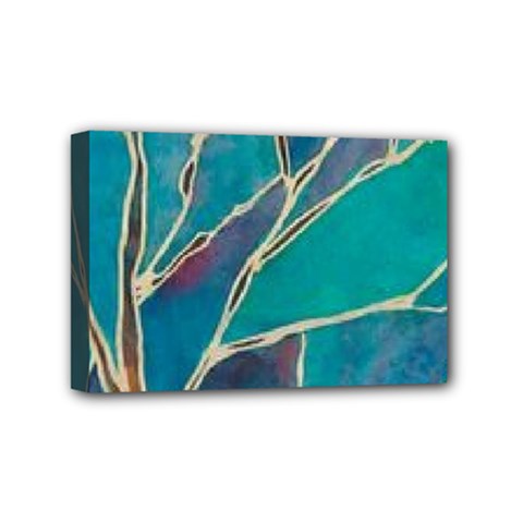 Aqua Batik, Abstract, Colorful Mini Canvas 6  X 4  (stretched) by kyorashop23