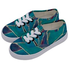Aqua Batik, Abstract, Colorful Kids  Classic Low Top Sneakers by kyorashop23
