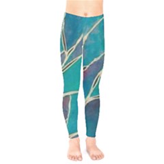 Aqua Batik, Abstract, Colorful Kids  Classic Winter Leggings by kyorashop23