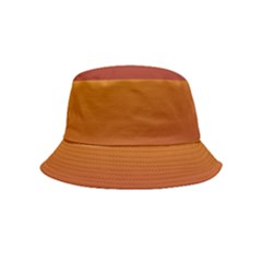 Amber Orange To Burgundy Red Linear Gradient Inside Out Bucket Hat (kids) by GradientsOmbre