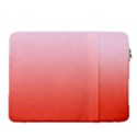 Pink Lace To Scarlet Red Linear Gradient 15  Vertical Laptop Sleeve Case With Pocket View2