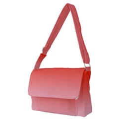 Scarlet Red To Pink Lace Linear Gradient Full Print Messenger Bag (m) by GradientsOmbre