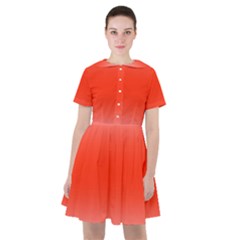 Pink Lace To Scarlet Red Bilinear Gradient Sailor Dress by GradientsOmbre
