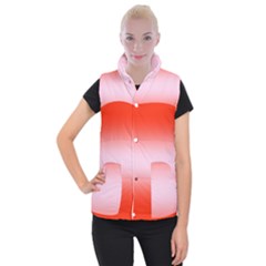 Scarlet Red To Pink Lace Bilinear Gradient Women s Button Up Vest by GradientsOmbre