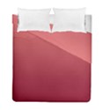 Coral Pink To Burgundy Red Linear Gradient Duvet Cover Double Side (Full/ Double Size) View1