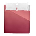 Coral Pink To Burgundy Red Linear Gradient Duvet Cover Double Side (Full/ Double Size) View2