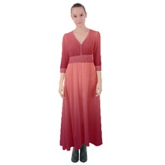 Coral Pink To Burgundy Red Linear Gradient Button Up Maxi Dress by GradientsOmbre