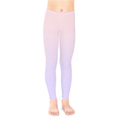 Pale Pink To Pale Violet Linear Gradient Kids  Classic Winter Leggings by GradientsOmbre