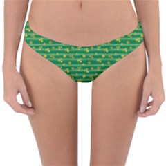 Golden Leaves Reversible Hipster Bikini Bottoms by designsbymallika