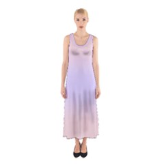 Pale Pink To Pale Violet Bilinear Gradient Sleeveless Maxi Dress by GradientsOmbre
