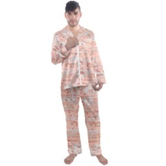Boho Pattern Men s Long Sleeve Satin Pajamas Set by designsbymallika