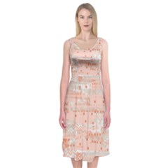 Boho Pattern Midi Sleeveless Dress by designsbymallika