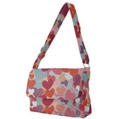 Valentines Day Hearts Romance Love Full Print Messenger Bag (l) by Posterlux