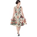 Christmas Tree Snow V-Neck Midi Sleeveless Dress  View2
