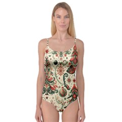 Christmas Tree Snow Camisole Leotard  by Bedest