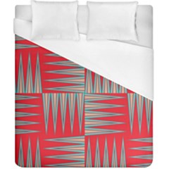Zigzag Pattern Chevron Red Duvet Cover (california King Size) by Bedest