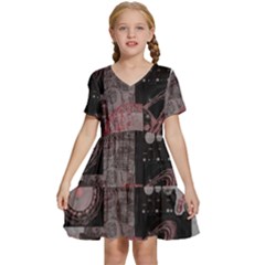Aesthetic , Aesthetic, Dark Kids  Short Sleeve Tiered Mini Dress by kyorashop23