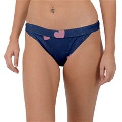 Corazones, Blue, Pattern Band Bikini Bottoms by kyorashop23