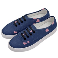 Corazones, Blue, Pattern Women s Classic Low Top Sneakers by kyorashop23