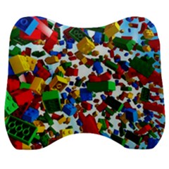 Falling Lego Bricks, Desenho, Fall, Games Velour Head Support Cushion by kyorashop23