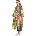 Template Christmas Pattern Women s Hooded Rain Ponchos View2