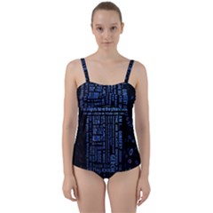 Doctor Who Tardis Twist Front Tankini Set by Cemarart