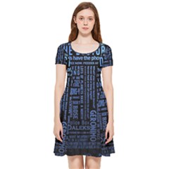 Doctor Who Tardis Inside Out Cap Sleeve Dress by Cemarart