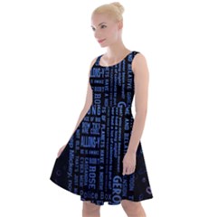 Doctor Who Tardis Knee Length Skater Dress by Cemarart