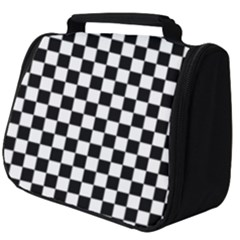 Pattern Checkered Squares Black White Pattern Full Print Travel Pouch (big) by Sabxi